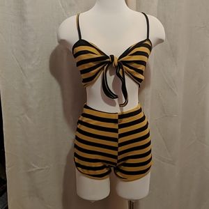 Black and yellow matching set